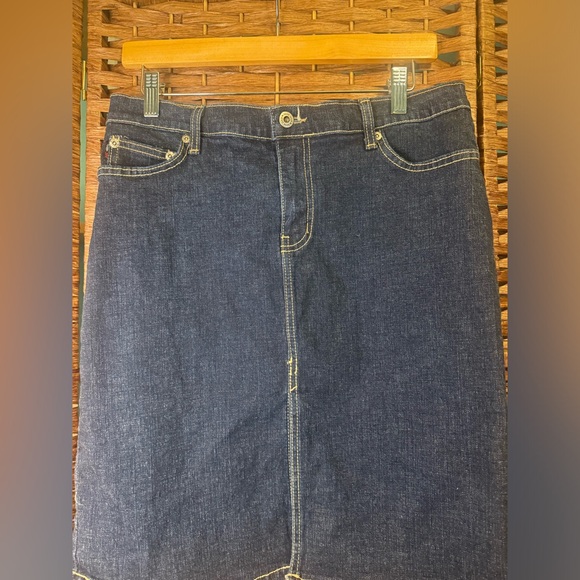Just jeans Made In USA Skirt Front slit Denim Woman Junior SZ 13 Mostly cotton - Picture 6 of 13